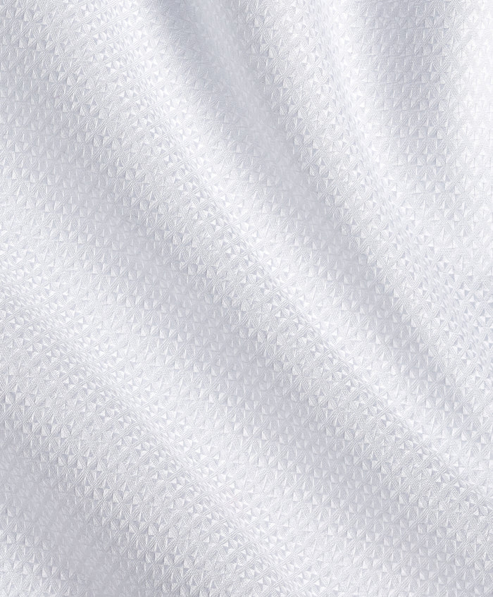 TBSP13004110 | White Dobby Solid Dress Shirt