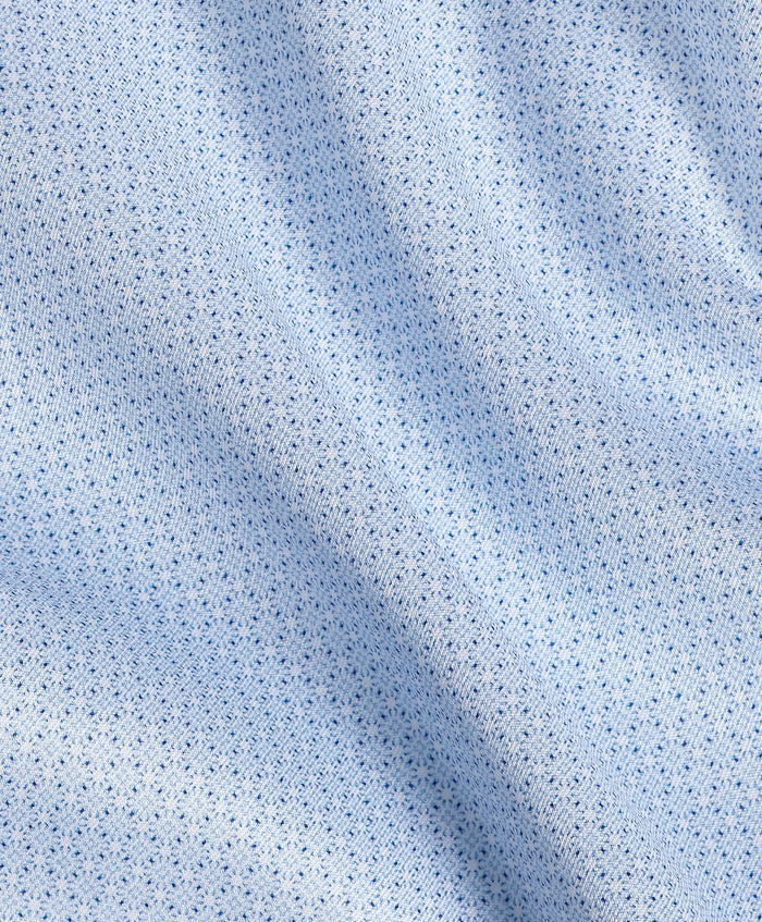 TBSP13203454 | Sky Micro Geometric Print Dress Shirt