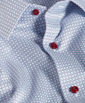 TBSP13601165 | White & Merlot Geometric Print Dress Shirt