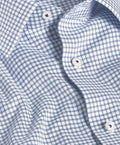 TBSP13801155 | White & Navy Twill Check Stretch Dress Shirt