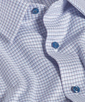 TBSP13802485 | Blue & Purple Twill Check Stretch Dress Shirt