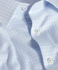 TBSP13819136 | White & Sky Twill Check Stretch Dress Shirt