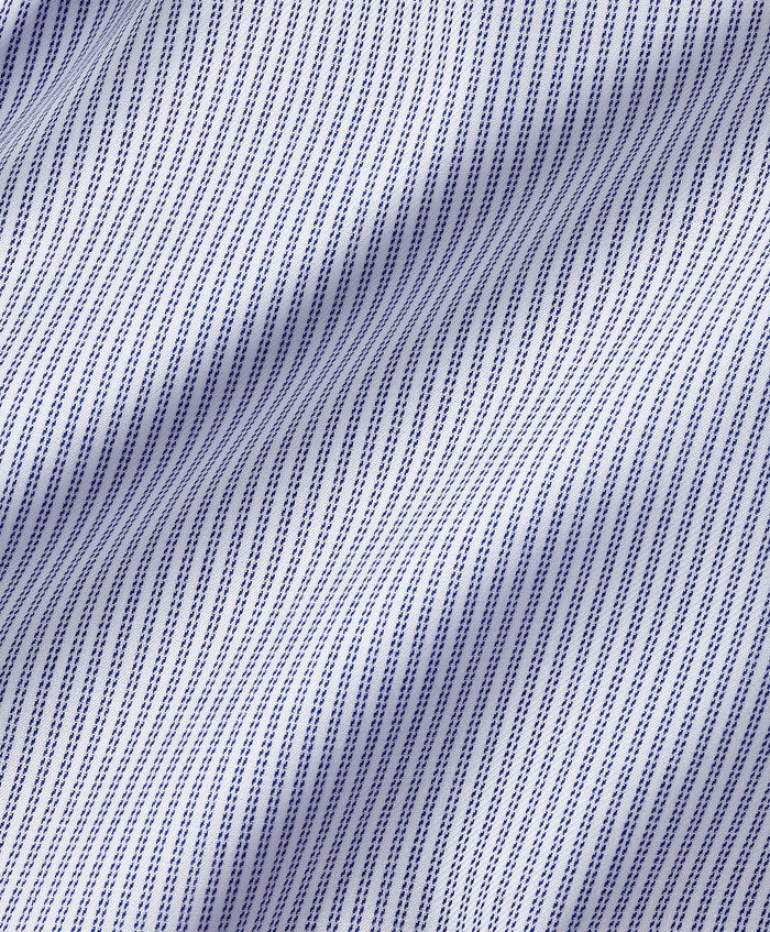 TBSP13950407 | Navy & White Twill Stripe Stretch Dress Shirt