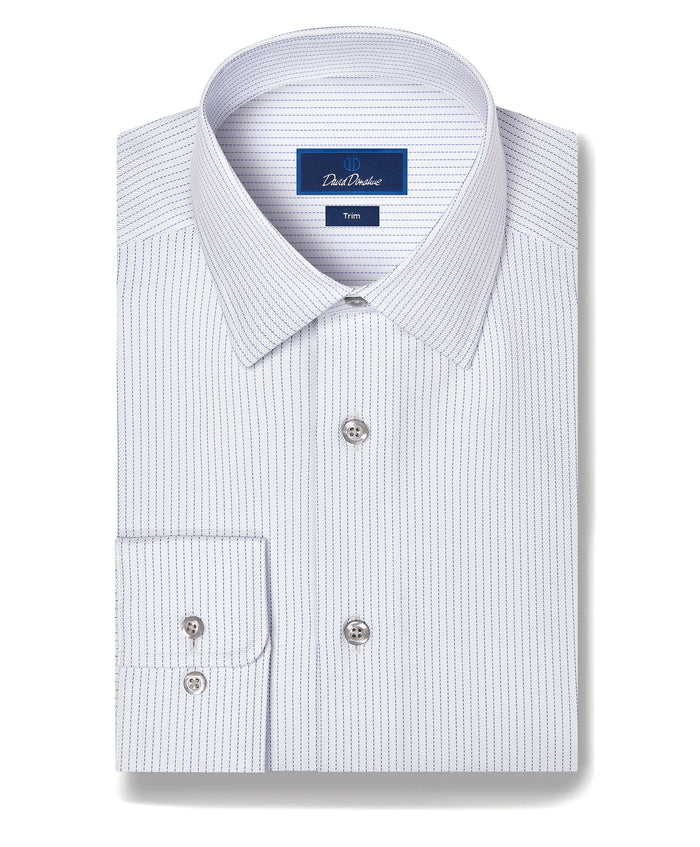 TBSP13952025 | Pearl Jaspé Twill Stripe Dress Shirt