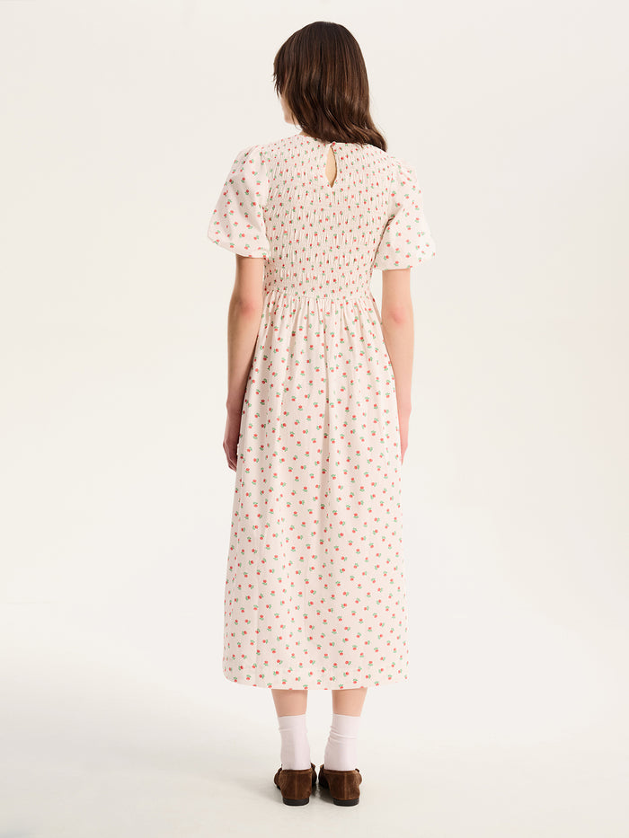 Terri Midi Dress in White