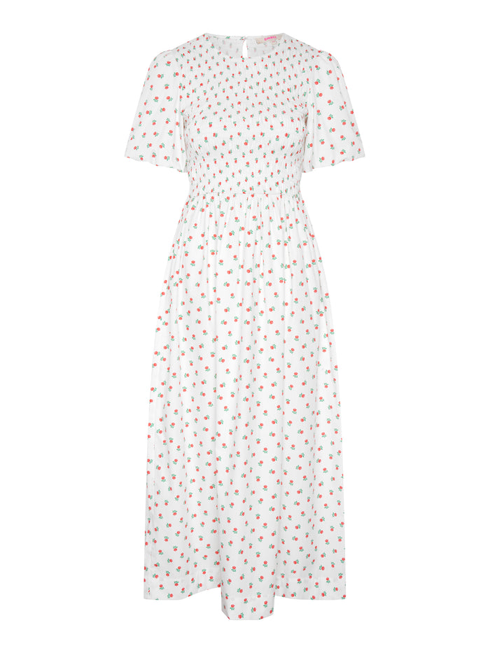 Terri Midi Dress in White