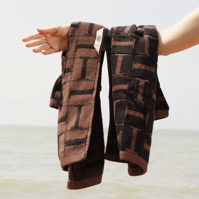Tobacco & Black / Hand Towel (Set of 2)