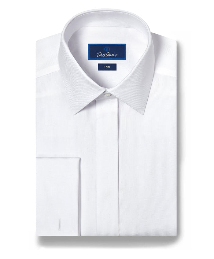 TFCP09105110 | Micro Dobby French Cuff Covered Placket Formal Shirt