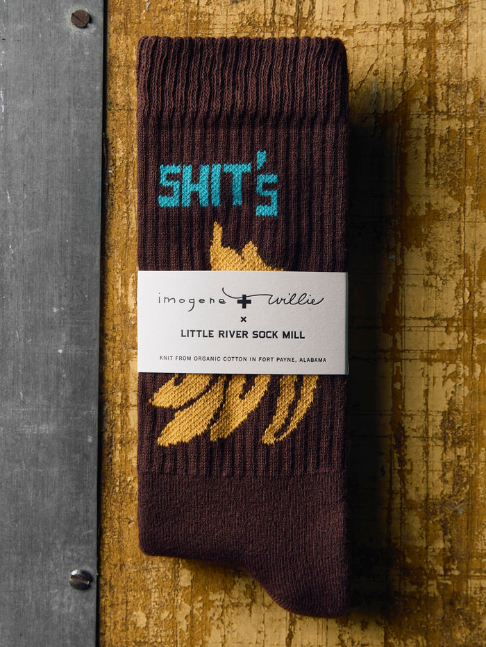 Dark Slate Gray the "banana" sock