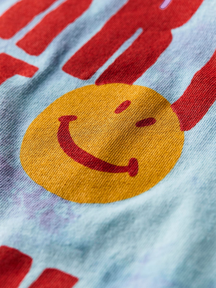 Light Steel Blue the "be happy" tee
