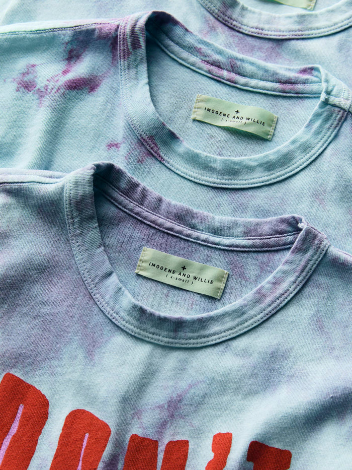 Light Steel Blue the "be happy" tee