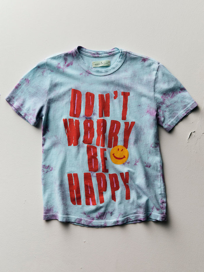 Light Gray the "be happy" tee