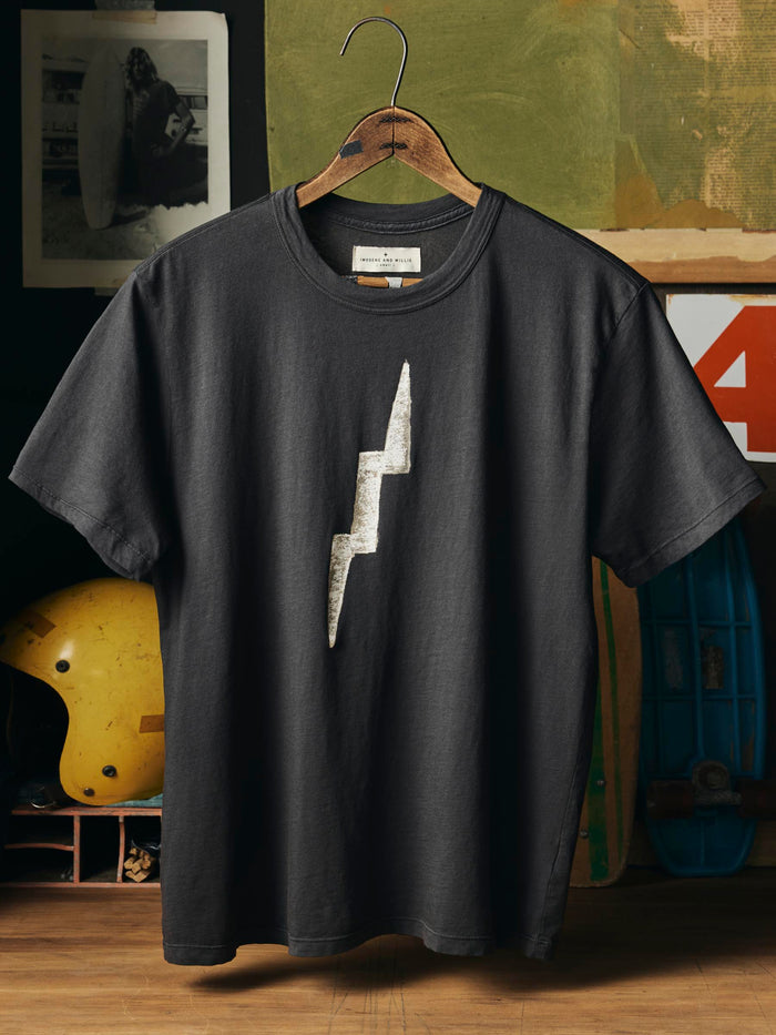 Dark Slate Gray the "bolt" tee in black