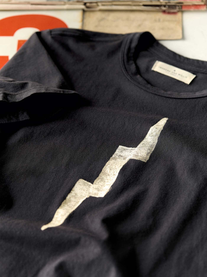 Dark Slate Gray the "bolt" tee in black