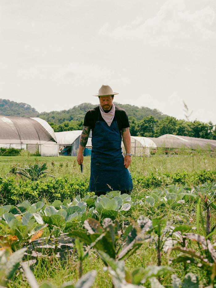 Light Gray the "cascabel" canvas apron