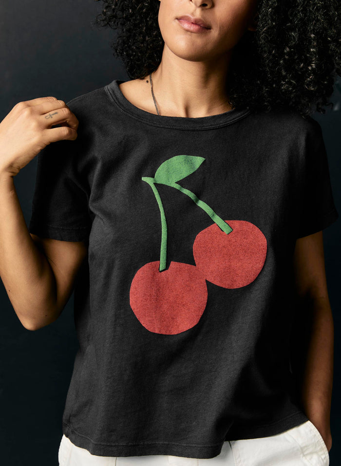 Black the "cherry" drop tee