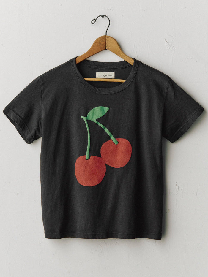 Light Gray the "cherry" drop tee