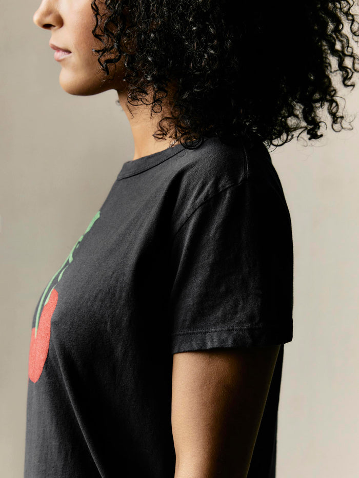 Black the "cherry" drop tee