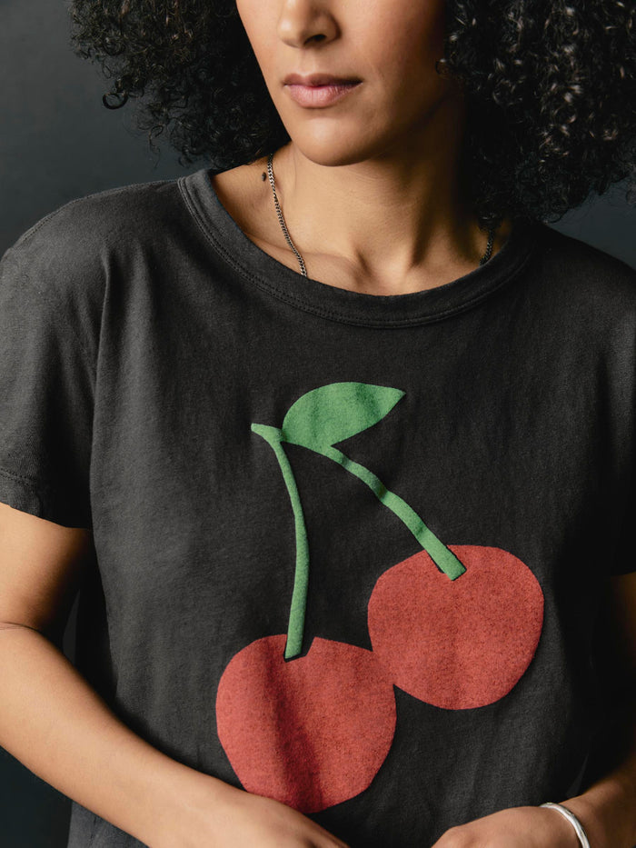 Black the "cherry" drop tee