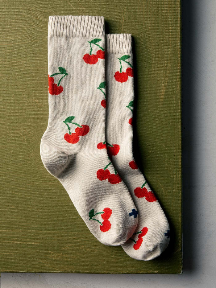 Dark Olive Green the "cherry" sock