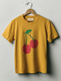 Gray the "cherry" tee in gold