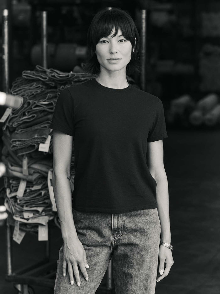 Black the cotton project tee in faded black