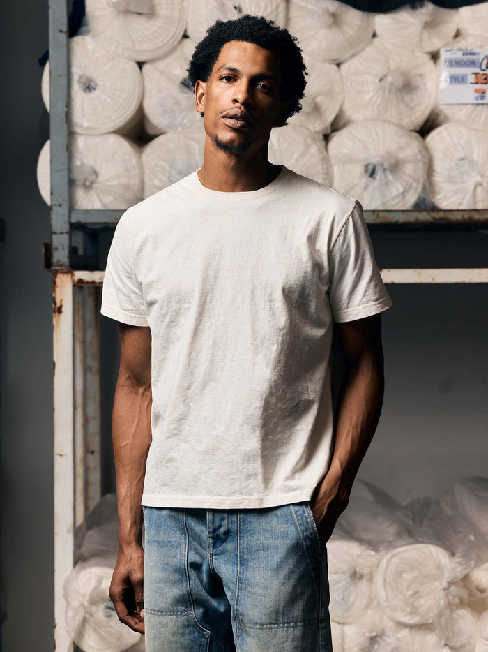 Gray the cotton project tee in vintage white (2-pack)