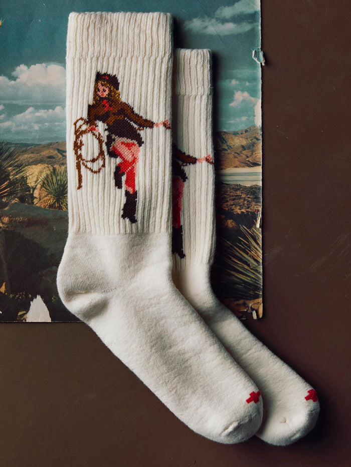 Gray the "cowgirl" sock
