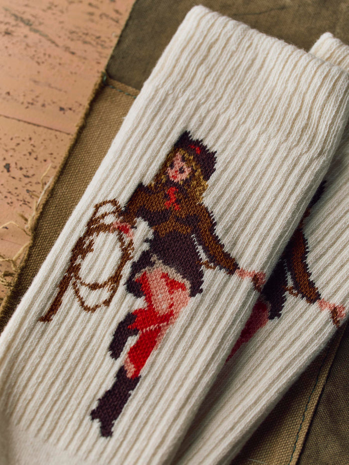 Rosy Brown the "cowgirl" sock