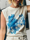 Gray the "coyote" muscle tee