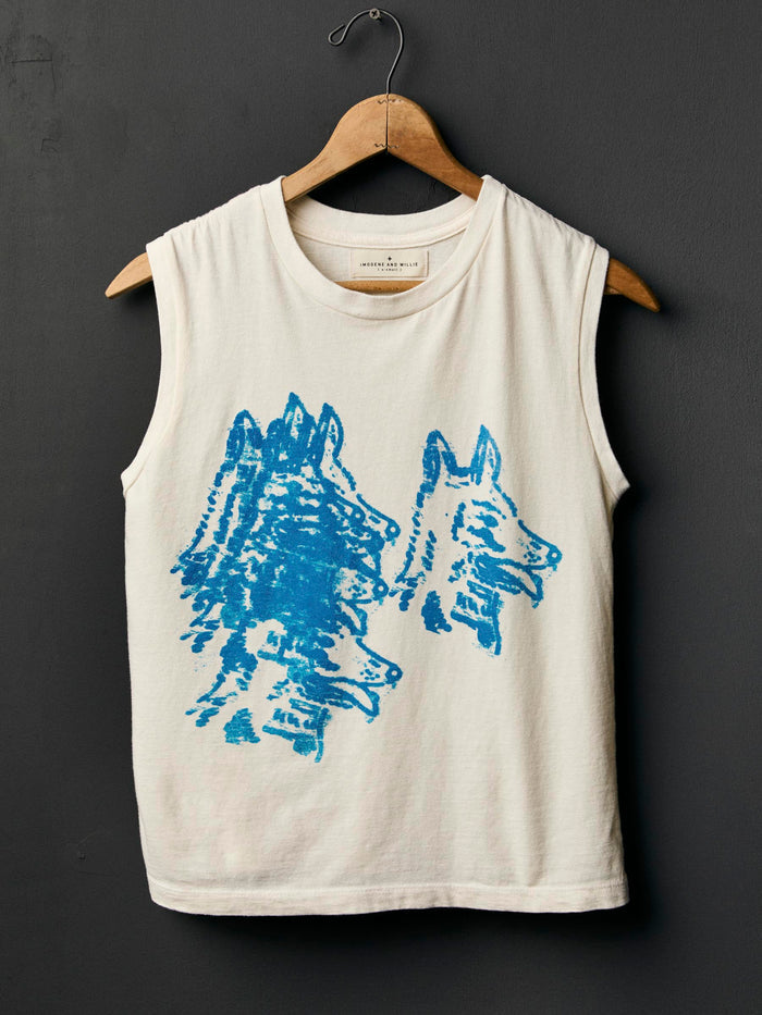 Dark Slate Gray the "coyote" muscle tee
