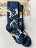 Dark Slate Gray the "frolic" sock