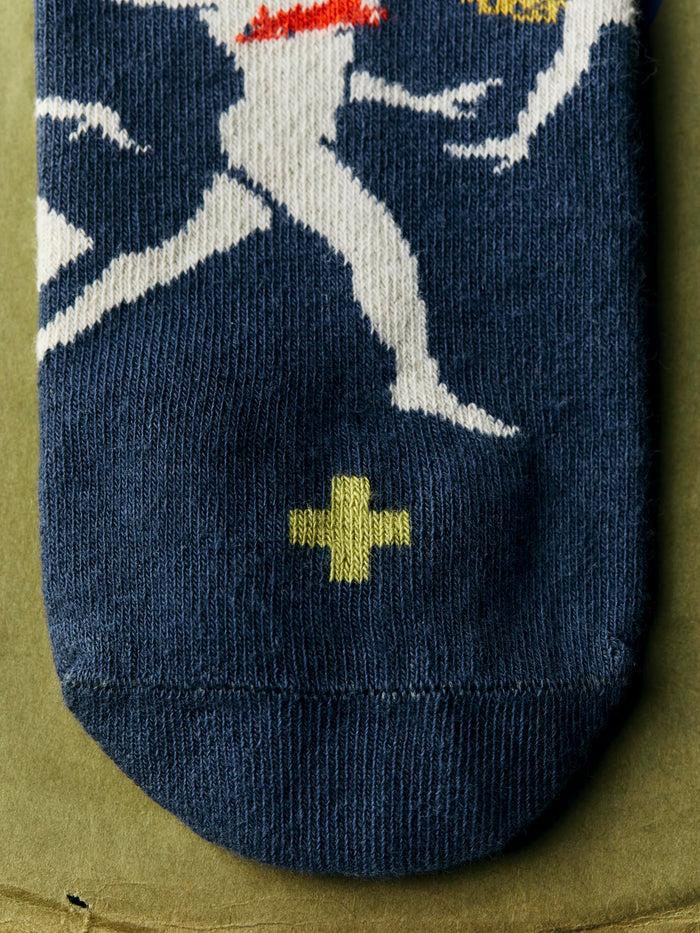 Dark Slate Gray the "frolic" sock