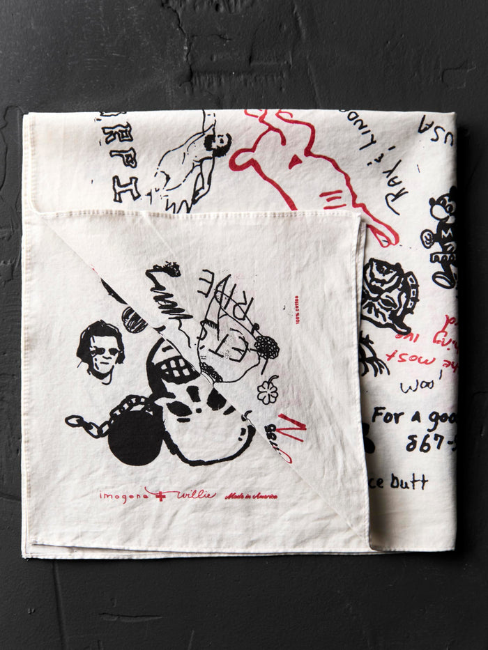 Light Gray the "graffiti" bandana
