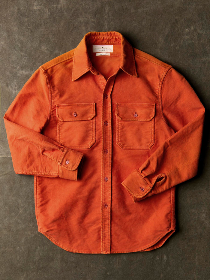 Saddle Brown the griffin workshirt in orange