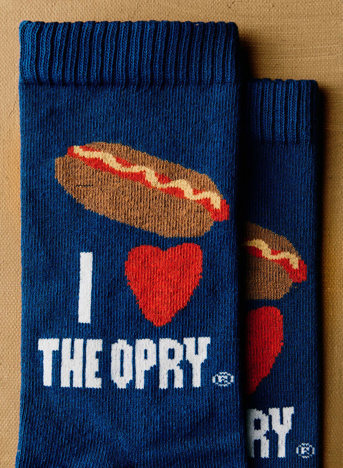 Black the i+w x opry "hot dog" sock