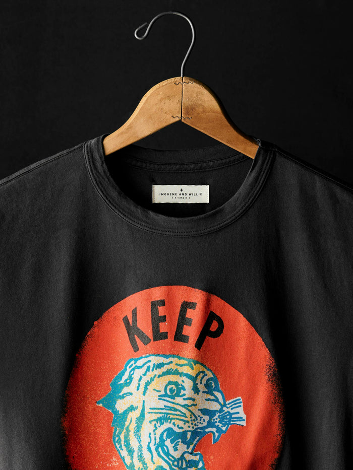 Black the “keep talkin” tee