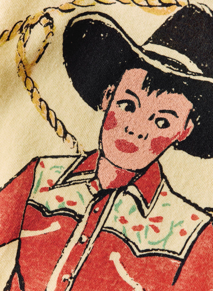 Pale Goldenrod the "lasso" drop tee