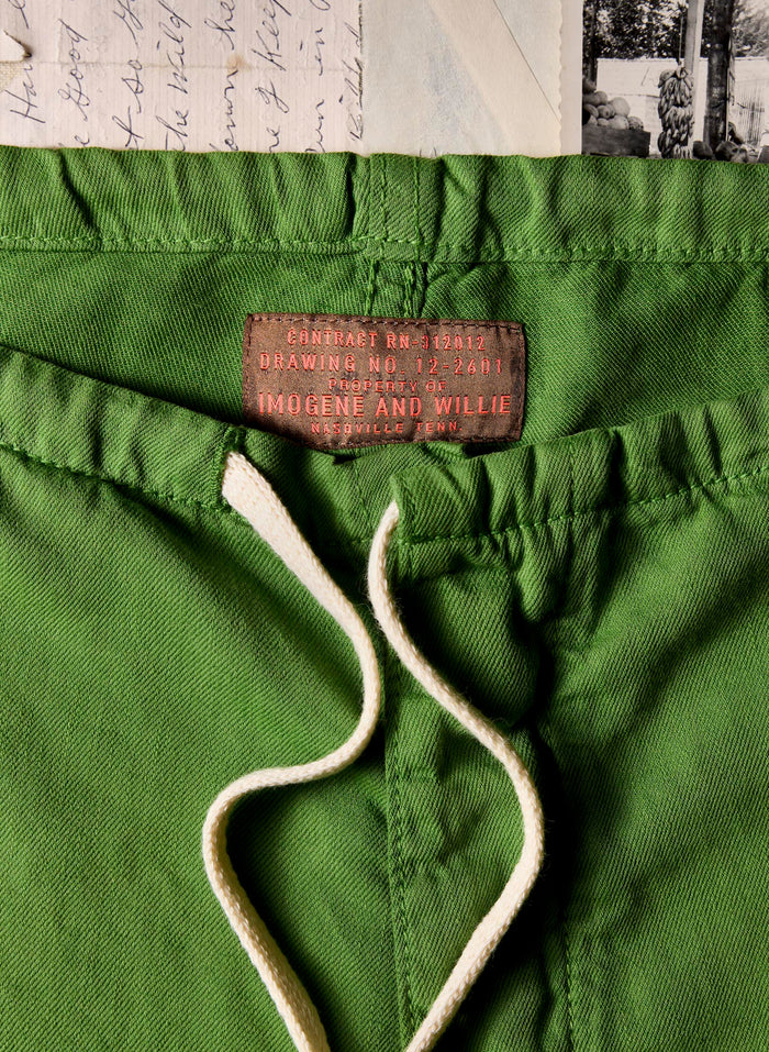 Dark Olive Green the lounge pant in fern green