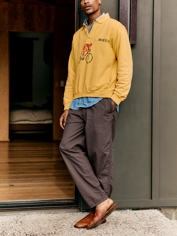 Black the lounge pant in umber poplin