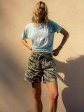 Light Goldenrod the lounge short in brushstroke camo