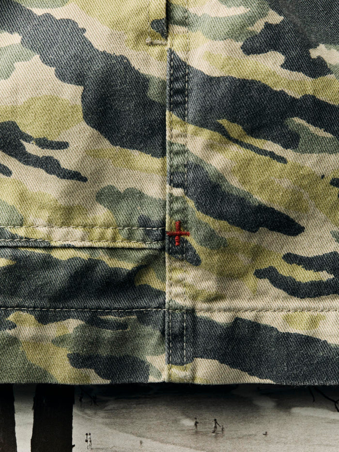 Dark Slate Gray the lounge short in brushstroke camo
