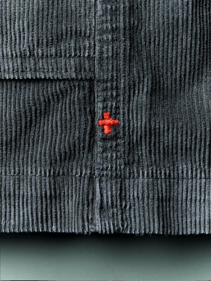 Dark Slate Gray the lounge short in sunfaded black cord
