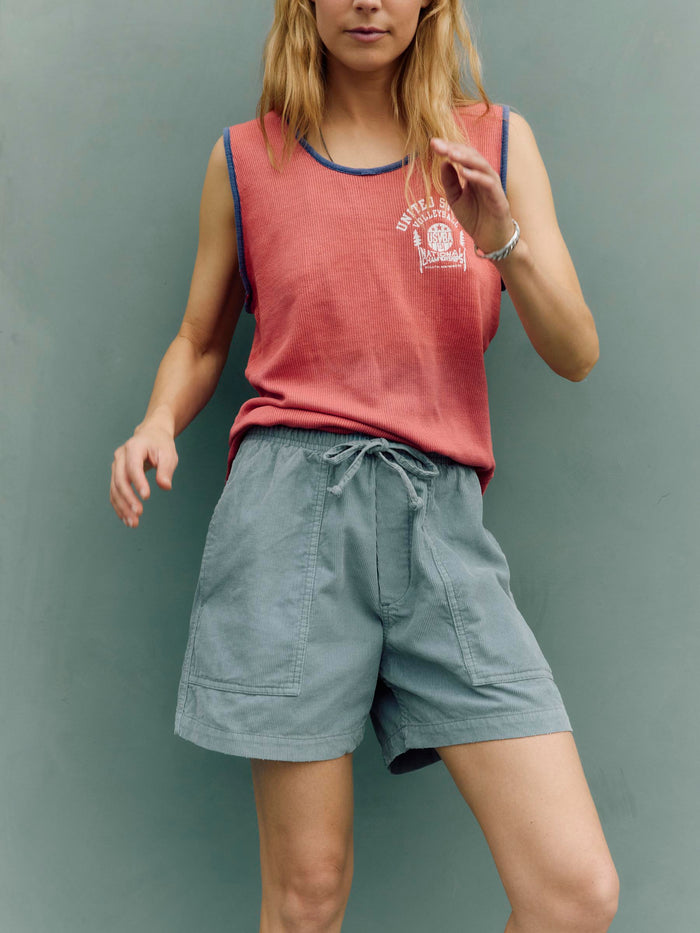 Slate Gray the lounge short in sunfaded blue cord