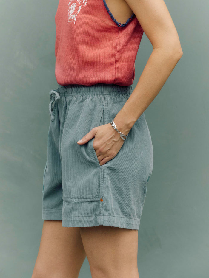 Slate Gray the lounge short in sunfaded blue cord
