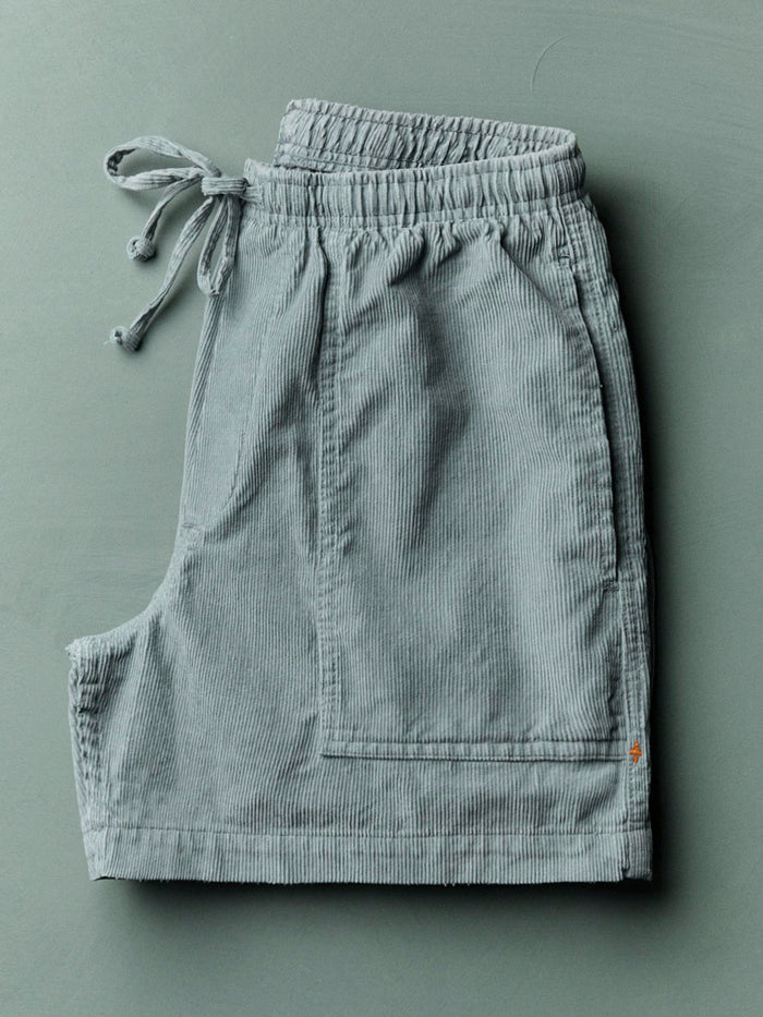 Light Slate Gray the lounge short in sunfaded blue cord