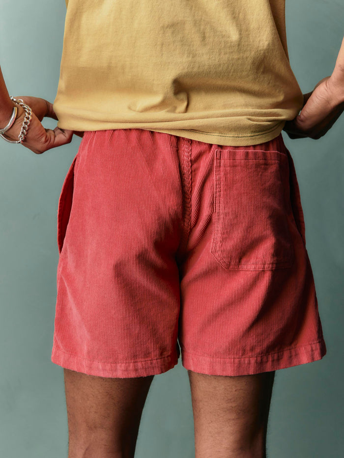 Light Slate Gray the lounge short in sunfaded red cord