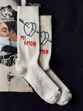 Black the "mi amor" sock