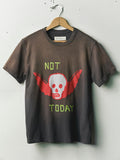 Dark Slate Gray the "not today" tee in faded black