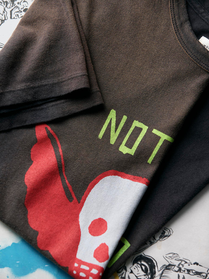 Dark Slate Gray the "not today" tee in faded black
